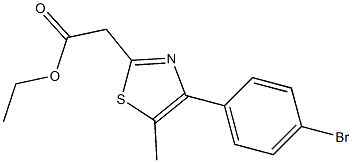 ethyl 2-[4-(4-bromophenyl)-5-methyl-1,3-thiazol-2-yl]acetate Struktur