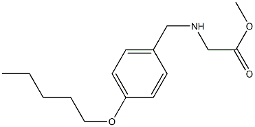 methyl 2-({[4-(pentyloxy)phenyl]methyl}amino)acetate Struktur