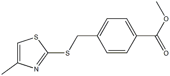 methyl 4-{[(4-methyl-1,3-thiazol-2-yl)sulfanyl]methyl}benzoate Struktur