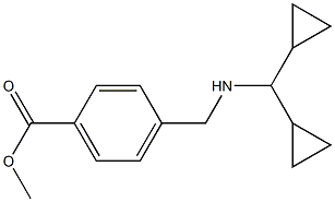 methyl 4-{[(dicyclopropylmethyl)amino]methyl}benzoate Struktur