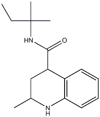 N-(1,1-dimethylpropyl)-2-methyl-1,2,3,4-tetrahydroquinoline-4-carboxamide Struktur