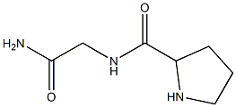 N-(2-amino-2-oxoethyl)pyrrolidine-2-carboxamide Struktur