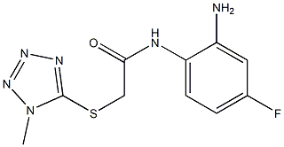 N-(2-amino-4-fluorophenyl)-2-[(1-methyl-1H-1,2,3,4-tetrazol-5-yl)sulfanyl]acetamide Struktur