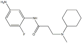 N-(5-amino-2-fluorophenyl)-3-[cyclohexyl(methyl)amino]propanamide Struktur