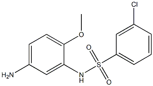 N-(5-amino-2-methoxyphenyl)-3-chlorobenzene-1-sulfonamide Struktur