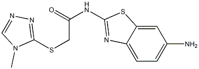 N-(6-amino-1,3-benzothiazol-2-yl)-2-[(4-methyl-4H-1,2,4-triazol-3-yl)sulfanyl]acetamide Struktur