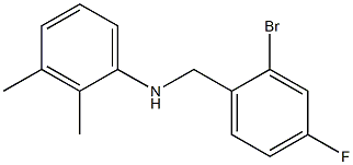 N-[(2-bromo-4-fluorophenyl)methyl]-2,3-dimethylaniline Struktur
