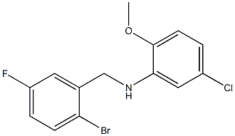 N-[(2-bromo-5-fluorophenyl)methyl]-5-chloro-2-methoxyaniline Structure