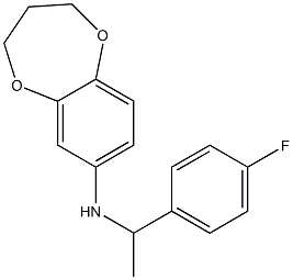N-[1-(4-fluorophenyl)ethyl]-3,4-dihydro-2H-1,5-benzodioxepin-7-amine Struktur