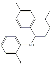 N-[1-(4-fluorophenyl)pentyl]-2-iodoaniline Struktur