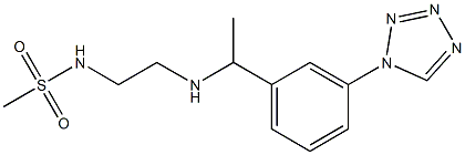 N-[2-({1-[3-(1H-1,2,3,4-tetrazol-1-yl)phenyl]ethyl}amino)ethyl]methanesulfonamide Struktur