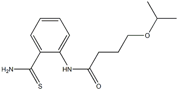 N-[2-(aminocarbonothioyl)phenyl]-4-isopropoxybutanamide Struktur