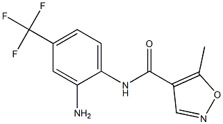 N-[2-amino-4-(trifluoromethyl)phenyl]-5-methylisoxazole-4-carboxamide Struktur