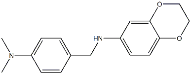 N-{[4-(dimethylamino)phenyl]methyl}-2,3-dihydro-1,4-benzodioxin-6-amine Struktur