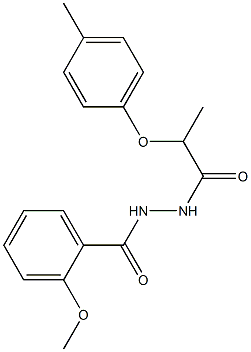 N'-(2-methoxybenzoyl)-2-(4-methylphenoxy)propanohydrazide Struktur