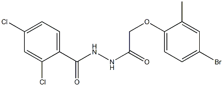 N'-[2-(4-bromo-2-methylphenoxy)acetyl]-2,4-dichlorobenzohydrazide Structure