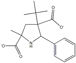 4-(tert-butyl) 2-methyl 5-phenyl-2,4-pyrrolidinedicarboxylate Struktur