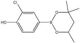 2-Chloro-4-(4,4,6-trimethyl-1,3,2-dioxaborinan-2-yl)phenol Struktur