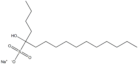 5-Hydroxyhexadecane-5-sulfonic acid sodium salt Structure