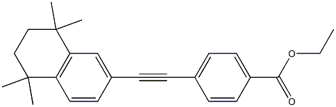 4-[[(1,2,3,4-Tetrahydro-1,1,4,4-tetramethylnaphthalen)-6-yl]ethynyl]benzoic acid ethyl ester Struktur