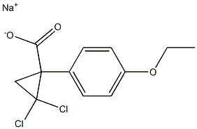 2,2-Dichloro-1-(4-ethoxyphenyl)cyclopropanecarboxylic acid sodium salt Structure
