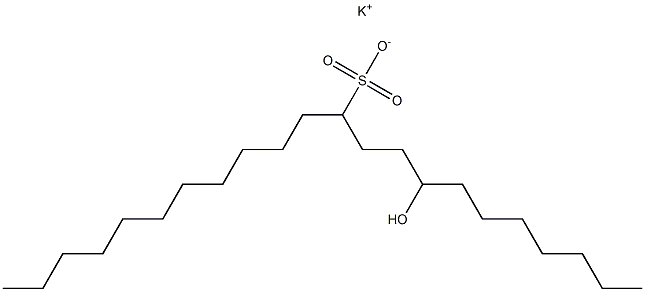 8-Hydroxydocosane-11-sulfonic acid potassium salt Struktur