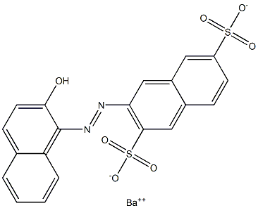 2-[(2-Hydroxy-1-naphtyl)azo]-3,7-naphthalenedisulfonic acid barium salt Structure