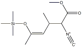 2-Isocyano-3-methyl-5-trimethylsilyloxy-4-hexenoic acid methyl ester Struktur