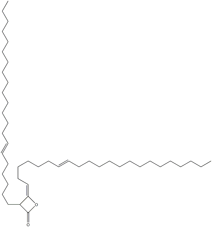 3-(6-Henicosenyl)-4-(7-docosen-1-ylidene)oxetan-2-one Struktur