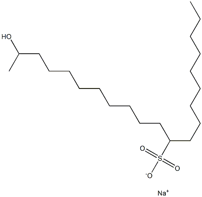 20-Hydroxyhenicosane-10-sulfonic acid sodium salt Struktur