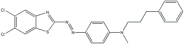 5,6-Dichloro-2-[p-[N-methyl-N-(3-phenylpropyl)amino]phenylazo]benzothiazole Struktur