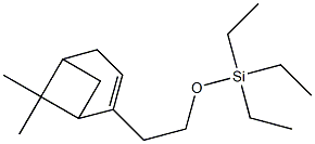 6,6-Dimethyl-2-[2-(triethylsiloxy)ethyl]bicyclo[3.1.1]hept-2-ene Struktur