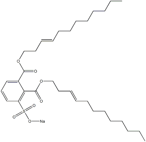 3-(Sodiosulfo)phthalic acid di(3-dodecenyl) ester Struktur