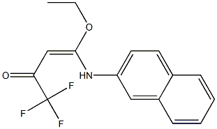 1,1,1-Trifluoro-4-(2-naphthalenylamino)-4-ethoxy-3-buten-2-one Struktur
