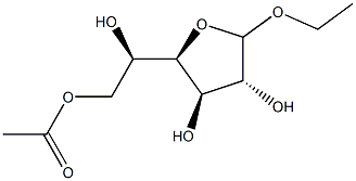 Ethyl 6-O-acetyl-D-glucofuranoside Struktur
