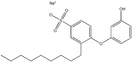 3'-Hydroxy-2-nonyl[oxybisbenzene]-4-sulfonic acid sodium salt Struktur