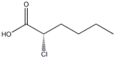 [S,(-)]-2-Chlorohexanoic acid Struktur