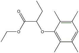 2-(2,3,5,6-Tetramethylphenoxy)butyric acid ethyl ester Struktur