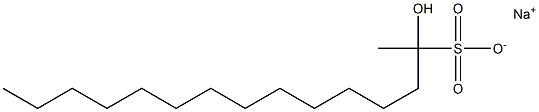 2-Hydroxypentadecane-2-sulfonic acid sodium salt Struktur