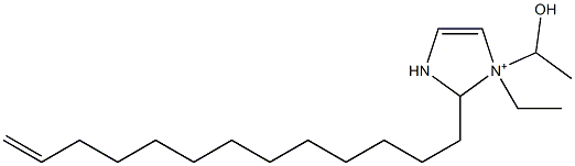 1-Ethyl-1-(1-hydroxyethyl)-2-(12-tridecenyl)-4-imidazoline-1-ium Struktur