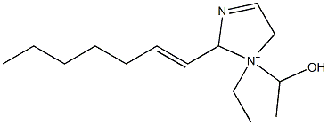 1-Ethyl-2-(1-heptenyl)-1-(1-hydroxyethyl)-3-imidazoline-1-ium Struktur