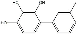 4-(3-Methylphenyl)benzene-1,2,3-triol Struktur