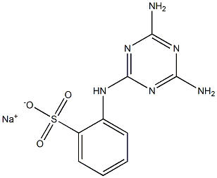 2-[(4,6-Diamino-1,3,5-triazin-2-yl)amino]benzenesulfonic acid sodium salt Struktur