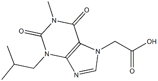 2,3,6,7-Tetrahydro-3-isobutyl-1-methyl-2,6-dioxo-1H-purine-7-acetic acid Structure
