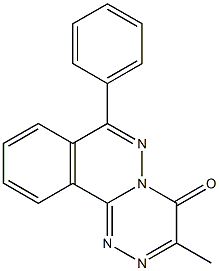 3-Methyl-7-phenyl-4H-[1,2,4]triazino[3,4-a]phthalazin-4-one Struktur