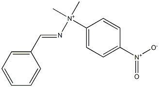(E)-2-Benzylidene-1,1-dimethyl-1-(p-nitrophenyl)hydrazinium Struktur