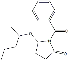 5-(1-Methylbutoxy)-1-[benzoyl]pyrrolidin-2-one Struktur