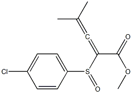 4-Methyl-2-(4-chlorophenylsulfinyl)-2,3-pentadienoic acid methyl ester Struktur