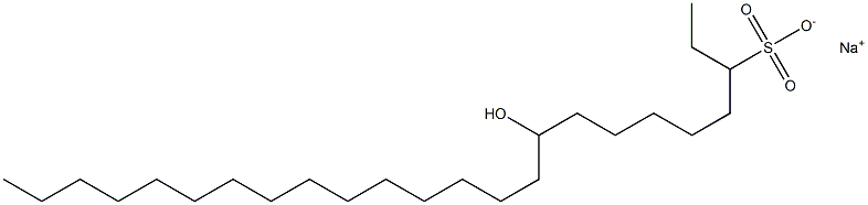 9-Hydroxytetracosane-3-sulfonic acid sodium salt Struktur