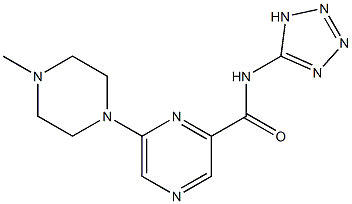 N-(1H-Tetrazol-5-yl)-6-(4-methyl-1-piperazinyl)pyrazine-2-carboxamide Struktur
